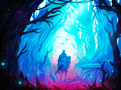 Forest travel-2 illustration