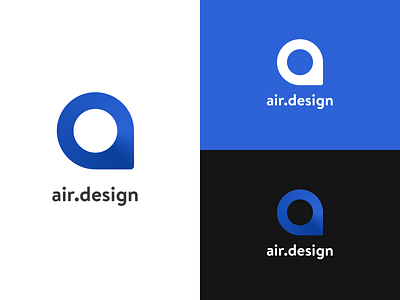 Air.Design Brand Identity air black blue brand design brand identity branding branding design clean concept design logo typography white