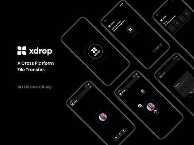 XDrop - File Transfer App android app design clean design design ios mobile app ui ux web design