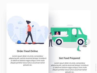 Online Food Delivery app concept food app illustration landing mobile mocks onboarding online undraw