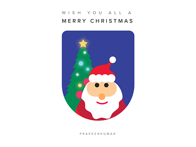 Merry Christmas christmas clean design design flat illustration merry xmas minimalist santa vector