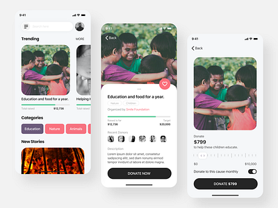 Charity App Concept