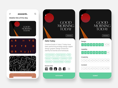 Mobile screenshot - Awwwards