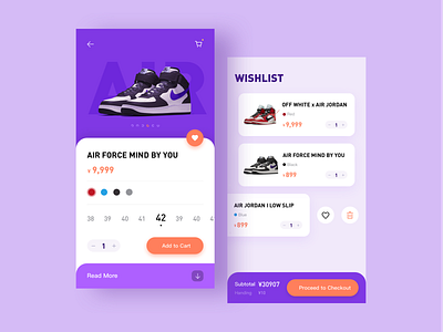 Shoes UI Concept app concept design flat ios shoes shopping store ui ux