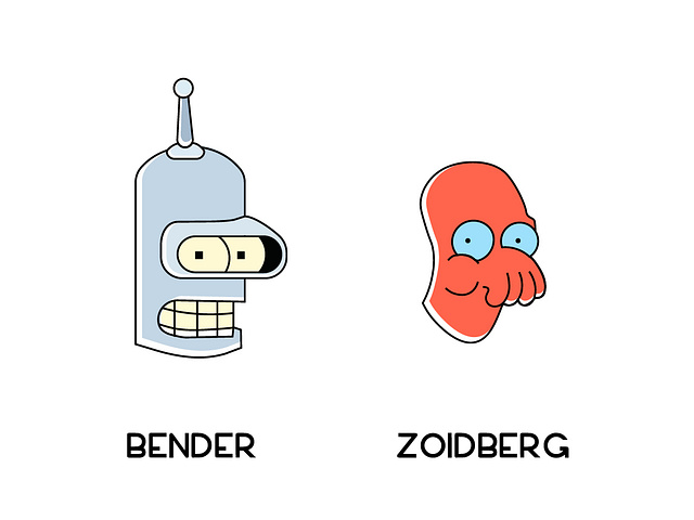 Futurama icons by Stef Naskova on Dribbble