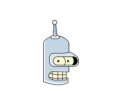 Bender character design futurama graphic design icon illustration vector