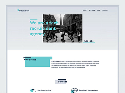 Landing page - IP Recruitment branding graphic design ui design ux design web design