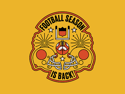 Football Season is Back! ball fireworks football helmet icon icon set ncaa nfl uprights