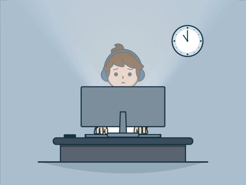 When your deadline is closing in by Alex on Dribbble