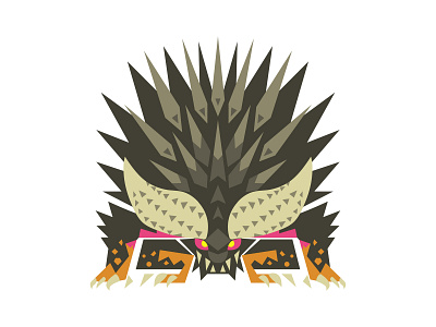 Nergigante Monster Hunter design dribbble dribble flat design hello dribbble illustration mh monster hunter nergigante