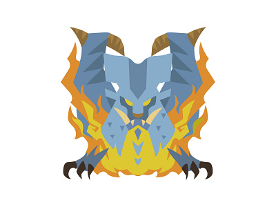 Lunastra Monster Hunter design dribbble dribble flat design hello dribbble illustration lunastra mh monster hunter vector