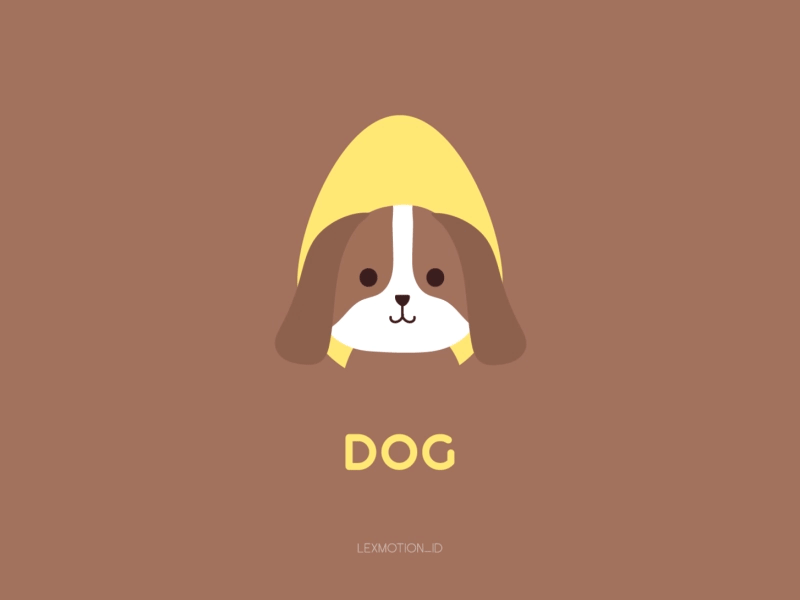 D for Dog after effect animal design dog dribbble dribble flat design hello dribbble icon illustration logo motion graphic vector