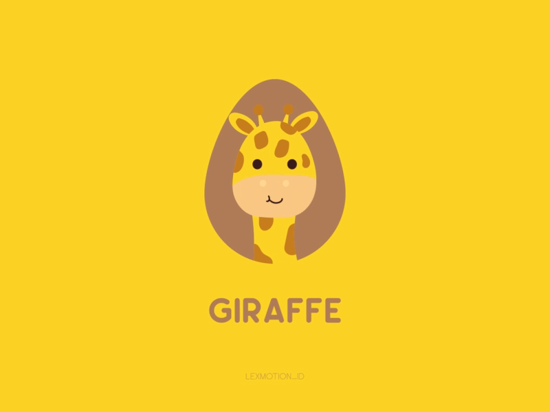 G for Giraffe after effect animal design dribbble dribble flat design giraffe hello dribbble icon illustration logo motion graphic vector