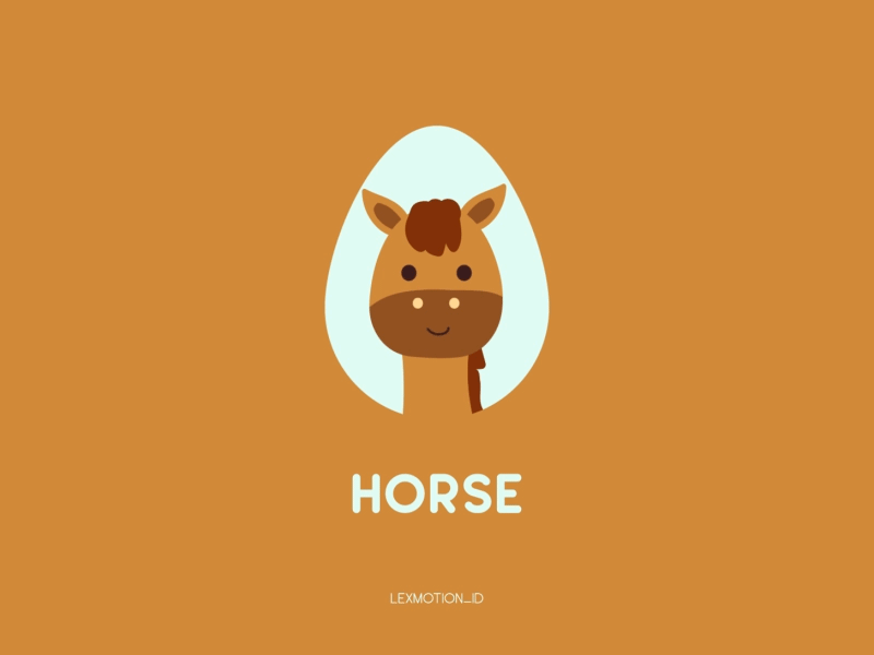 H for Horse after effect animal design dribbble dribble flat design hello dribbble horse icon illustration logo motion graphic vector