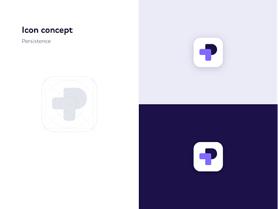 Persistence Icon Concept arrow branding clean colors concept conceptual fresh fresh colors hover icon icon design identity identity branding letter p minimal mouse purple shapes simple