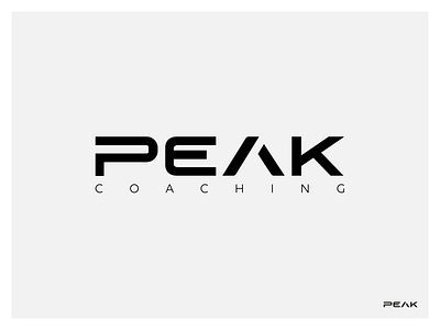 PEAK Coaching logo design brand branding clean coach coaching design fitness identity logo minimal minimalistic logo peak personal training simple text typography visual identity