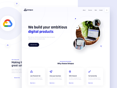 Landing page design - Octopus IT