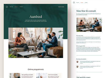 Service page Loes van der Tang branding design identity landing minimal service services therapist ui ux