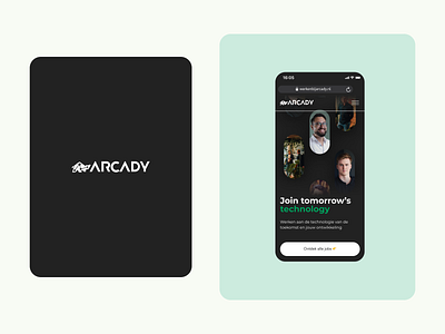 Arcady - Work at mobile page design app design homepage mobile mobile apps mobile ui ui uidesign ux vacancy web design website