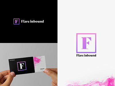 Flare Inbound Logo Design brand branding bright clean colorful colors design f hubspot identity inbound logo logo design minimal pink purple simple strategy