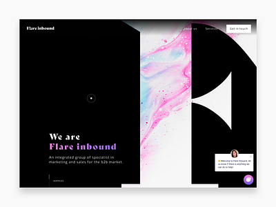 Flare Inbound Homepage Header design header header ui hero hero header home screen homepage homepage ui landing landing page landingpage ui ux web website