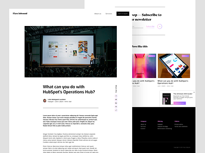 Blog Page Flare Inbound article page articles blog blog design blog detail blog page blog post clean detail page minimal news ui ui design ux web design