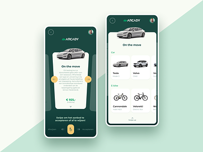 onboarding app - car app - bike app