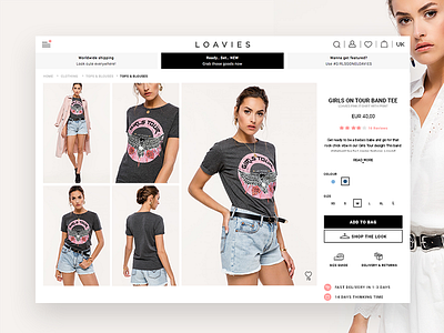 Loavies product page clean clothing ecommerce fashion product store ui webshop woman