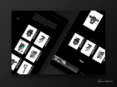 Hans Weeren Minimal Webshop Concept art black white canvas clean dark e commerce ecommerce minimal minimalism poster print printshop shop simple ui ux web shop webshop