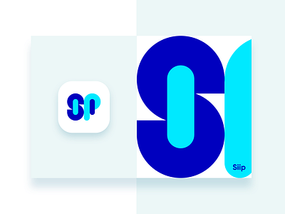 Siip Logo Design app blue branding bright colors clean design font icon identity illustration logo neon colors simple typography