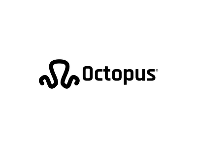 Octopus branding corporate design developer icon identity it logo logo design minimal octopus simple logo typography