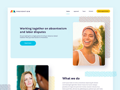 Provention - Website style exploration branding clean color scheme colorful colors design hero image interface landing landingpage rounded simple style ui user interface ux web website