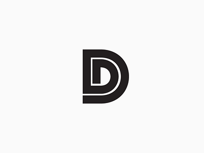 Logo D branding design flat lettering logo minimal type typography vector