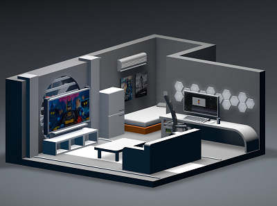 Bedroom | 3D 3d art bedroom c4d cinema4d isometric