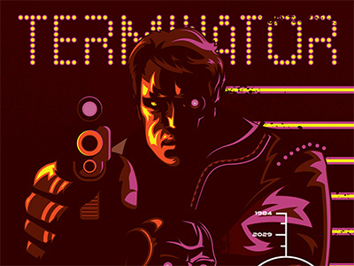 PaybackPenguin_Terminator android arnold character cyborg future illustration machine movie poster schwarzenegger terminator vector