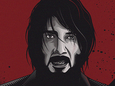 John Wick Movie poster action illustrator john wick keanu reeves poster vector