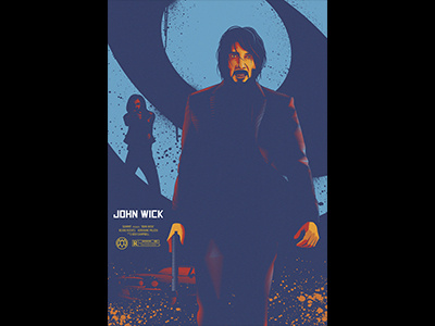 John Wick Movie poster action illustrator john wick keanu reeves poster vector