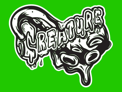 Creature Skateboard Logo adobeillustrator creature creatureskateboards dripping illustrator logo santacruz skateboards slime tenticle vector