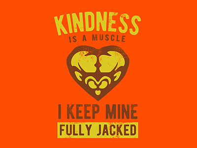 Kindness is a Muscle heart jacked kindness muscle payback penguin teeshirt vector workout