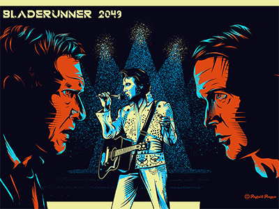 Bladerunner 2049 art bladerunner elvis harrison ford las vegas music poster ryan gosling scifi