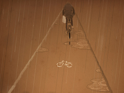 The Amsterdam Rain abstract amsterdam bicycles biking cycling drawing minimal netherlands rain