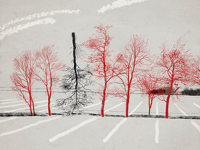 This isn't quite how it looks drawing friesland landscape line drawing trees winter winter trees