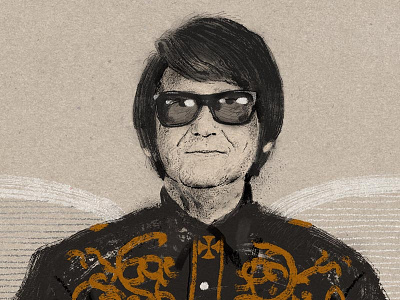 Roy Orbison [detail] american icon country music drawing faces portrait roy orbison texas usa