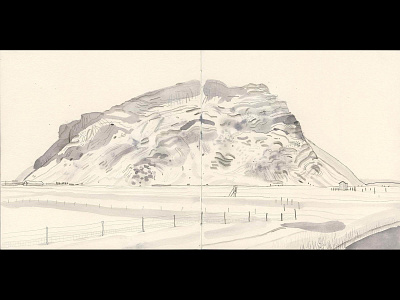 Iceland drawing iceland illustration ink mountain pencil sketchbook volcano