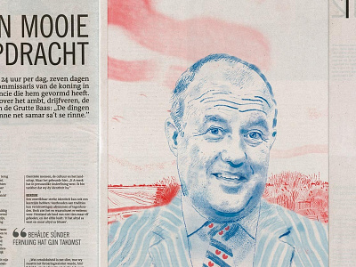 Arno Brok artwork drawing dutch friesland fullpage holland illustration leeuwarden leeuwardercourant netherlands portrait
