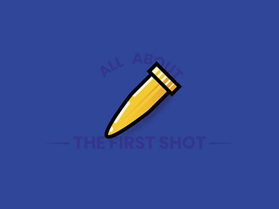 All about the first shot bullet clean first icon illustration logo negative shot ui ux vector