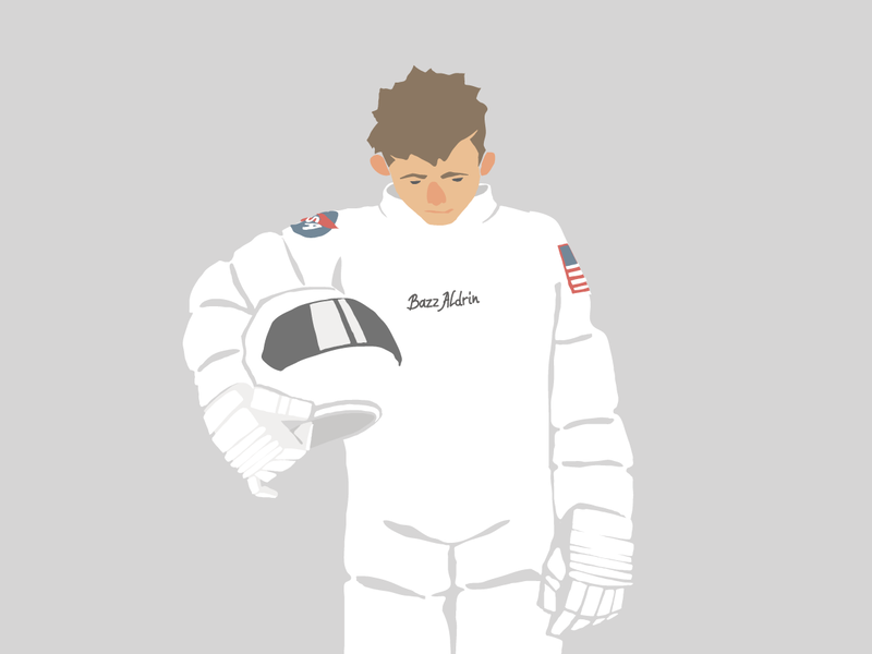Where are you now? astronaut character fanart illustration movie portrait vector