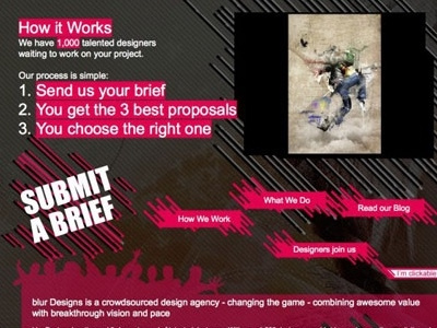 Blur Designs Site agency homepage site