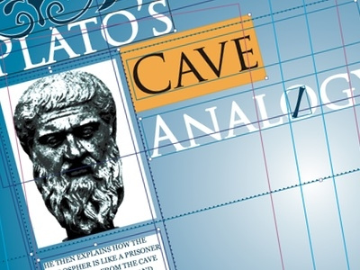 Plato's cave indesign layout