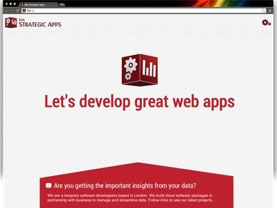 Strategic Apps Site layout ui website